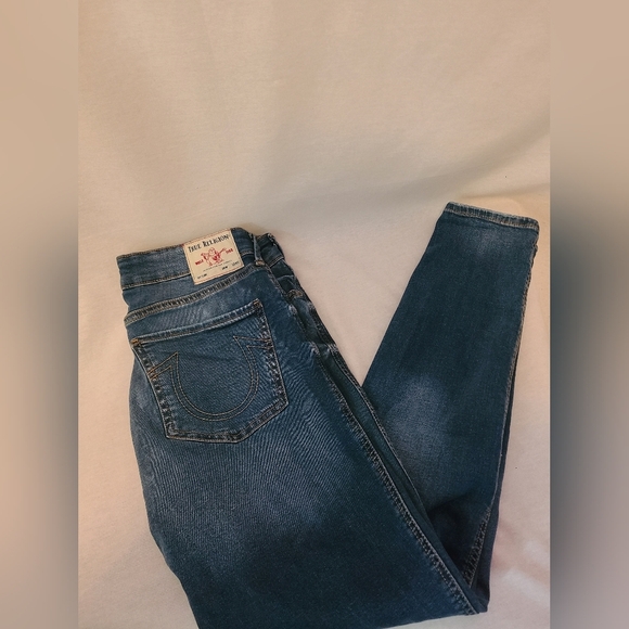 True Religion 203565 Womens Jennie Curvy Skinny Jeans (Destroy Medium)- size 31 - Picture 3 of 7